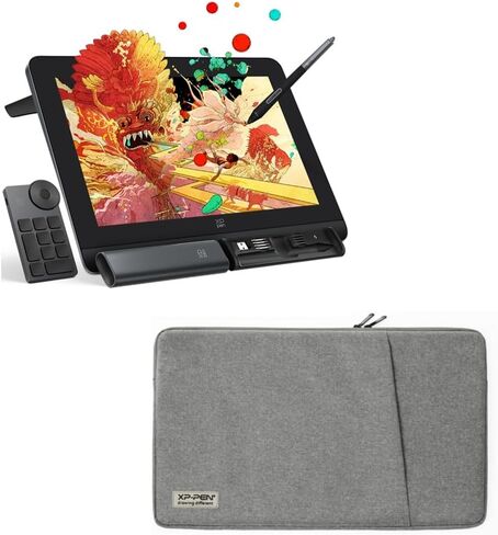 Xppen Artist Pro 14 Gen2 Drawing Tablet مع شاشة 14 بوصة رسومية فنية الكمبيوتر اللوحي مع شاشة مكافحة الهروب بالكامل 16384 مستويات الضغط و Xppen حمل حقيبة واقية in Saudi Arabia