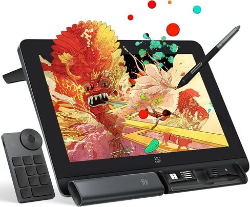 Xppen Artist Pro 14 Gen2 Drawing Tablet مع شاشة 14 بوصة رسومية فنية الكمبيوتر اللوحي مع شاشة مكافحة الهروب بالكامل 16384 مستويات الضغط و Xppen حمل حقيبة واقية in Saudi Arabia
