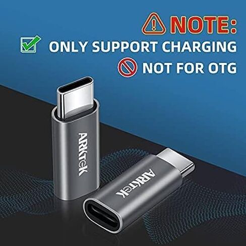 محول الإضاءة Arktek 2-Pack إلى USB-C I OS Lightning (أنثى) إلى USB من النوع C (ذكر)-محول شحن فقط (Gray ، USB-C إلى Lightning) in Kuwait