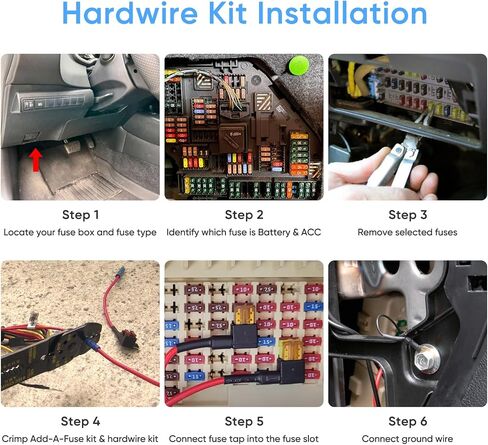 طقم Viofo Type-C HK6 ACC Hardwire مع 8pcs مجموعة FUSE FUSE كاملة لسلسلة A329S ، ودعم وضع وقوف السيارات الهجين ، وشاشة الجهد التلقائي ، واستهلاك الطاقة المنخفضة in Saudi Arabia