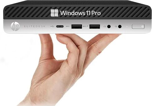 HP Elitedesk 800 G3 Mini Desktop PC ، Windows 11 Pro ، 16GB DDR4 RAM ، 512GB SSD ، CORE I5-6500T Processor ، USB WiFi+BT ، لوحة المفاتيح والماوس (متجدد) in Kuwait