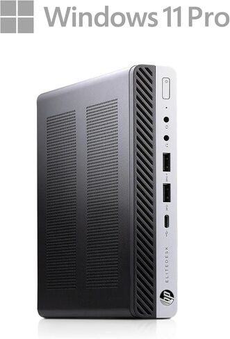 HP Elitedesk 800 G3 Mini Desktop PC ، Windows 11 Pro ، 16GB DDR4 RAM ، 512GB SSD ، CORE I5-6500T Processor ، USB WiFi+BT ، لوحة المفاتيح والماوس (متجدد) in Kuwait