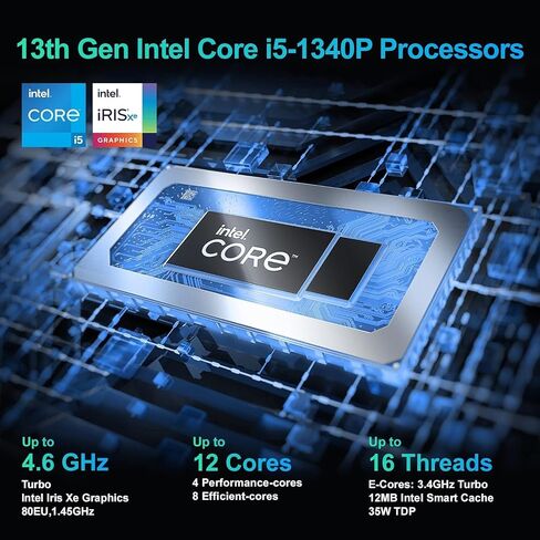 Intel NUC 13 Pro Tall ، Asus NUC 13 Pro NUC13ANHI5 MINI PC (I5-1340P ، IRIS XE ، 2 Thunderbolt 4 ، WiFi 6E ، Bluetooth 5.3 ، RJ-45 ، 2 HDMI ، Barbone Unit) W/DKZ USB Expander in Saudi Arabia