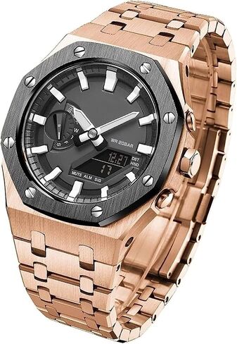 Metal Watch Band Band Mod Kit ， لـ GA2110 GM2100 الفولاذ المقاوم للصدأ مراقبة الملحقات البديل السيليكون in Kuwait