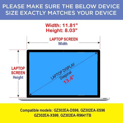 Matte Screen Protector for ASUS ROG Flow Z13 (2025) 13.4 Inch Touch Laptop GZ302EA-DS96, GZ302EA-XS96, GZ302EA-XS99, GZ302EA-R9641TB 2PACK in Saudi Arabia