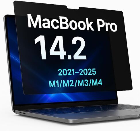 Privacy Screen for 14.2 Inch MacBook Pro – Magnetic Anti-Spy Filter for MacBook Pro 14″ M1/M2/M3 (Model A2442 A2779 A2918), Anti-Blue Light, Scratch Resistant, 16:10 Aspect Ratio (312×208mm) in Saudi Arabia