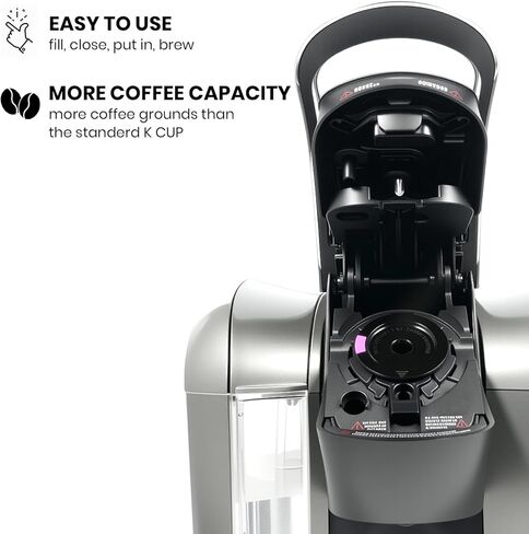 4 عبوات ROOGALUCKEED CUP القابلة لإعادة الاستخدام لـ Keurig ، Black BPA Free K-Cup Pod Filters ، فلاتر القهوة ذات الملء العالمي لـ 1.0 و 2.0 من صانعي القهوة in Kuwait