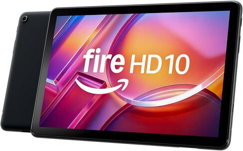 Amazon Fire HD 10 tablet, built for relaxation, 10.1" vibrant Full HD screen, octa-core processor, 4 GB RAM, 32 GB, Black in Saudi Arabia