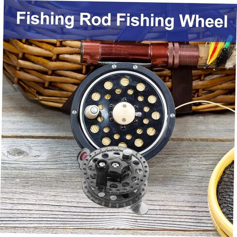 Fly Fishing Reel Stable Fishing Gear for Smooth Line Retrieval for Lakes Enhances Your Fishing Experience Black in Saudi Arabia