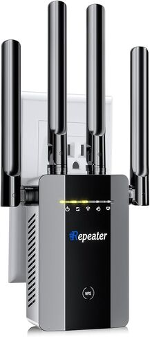 2025 WiFi Extender Signal Booster, up to 18k+sq. ft and 88+ Devices, Internet Booster for Home, Wireless Internet Repeater and Signal Amplifier w/Ethernet Port, Port, Mesh WiFi 15X Faster Access Point in Kuwait