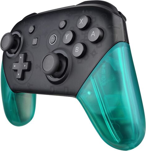 eXtremeRate Transparent Clear Replacement Handle Grips for Nintendo Switch Pro Controller, DIY Hand Grip Shell for Nintendo Switch Pro - Controller NOT Included in Saudi Arabia