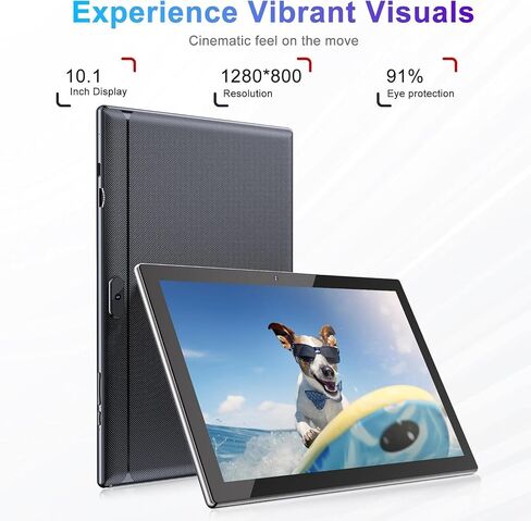 CUPEISI Android 15 Tablet 10.1 Inch 2 in 1 Tablets with Keyboard/Mouse/Case/Stylus, 8GB RAM+32GB ROM (Max 1TB), 1.8Ghz Quad-core Processor, 1280 * 800 IPS HD Touch Screen, 2.4G/5G Wifi6 BT 5.0 Tablet in Kuwait