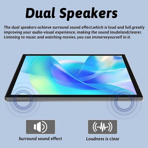 CUPEISI Android 15 Tablet 10.1 Inch 2 in 1 Tablets with Keyboard/Mouse/Case/Stylus, 8GB RAM+32GB ROM (Max 1TB), 1.8Ghz Quad-core Processor, 1280 * 800 IPS HD Touch Screen, 2.4G/5G Wifi6 BT 5.0 Tablet in Kuwait
