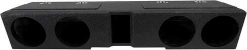 Rockville REC121 Quad 8" Subwoofer Box, 0.8 Cu Ft Per Sub, 33Hz Tuning, Bed Liner Finish, Spring-Loaded Terminals, High-Performance Audio, for Ford F150 Super Crew 2009-2020 and F250/F350 in Saudi Arabia
