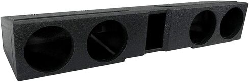 Rockville REC121 Quad 8" Subwoofer Box, 0.8 Cu Ft Per Sub, 33Hz Tuning, Bed Liner Finish, Spring-Loaded Terminals, High-Performance Audio, for Ford F150 Super Crew 2009-2020 and F250/F350 in Saudi Arabia