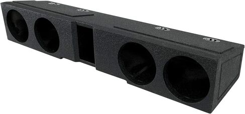 Rockville REC121 Quad 8" Subwoofer Box, 0.8 Cu Ft Per Sub, 33Hz Tuning, Bed Liner Finish, Spring-Loaded Terminals, High-Performance Audio, for Ford F150 Super Crew 2009-2020 and F250/F350 in Saudi Arabia