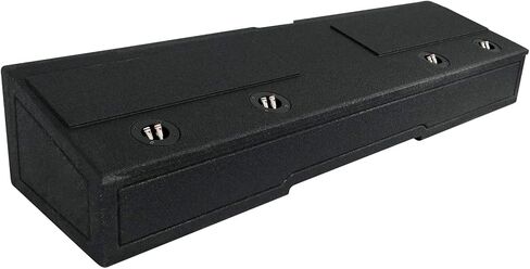 Rockville REC121 Quad 8" Subwoofer Box, 0.8 Cu Ft Per Sub, 33Hz Tuning, Bed Liner Finish, Spring-Loaded Terminals, High-Performance Audio, for Ford F150 Super Crew 2009-2020 and F250/F350 in Saudi Arabia