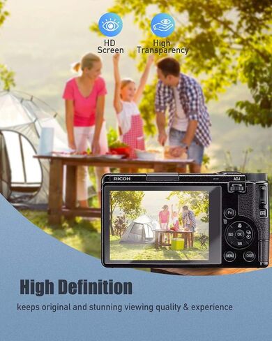 واقي شاشة 2 عبوة لريكوه GR IV-9H صلابة الزجاج المقسّن للكاميرا الرقمية RICOH GR IV ، مضاد للخلع ، خالي من الفقاعات ، وضوح HD in Saudi Arabia