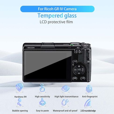واقي الشاشة لـ RICOH GR IV ، الزجاج المقسّر HD ، صلابة 9H ، خدش ، مضاد للأصابع ، واقي فيلم زجاجي مقسى لكاميرا Ricoh GR IV [2 عبوة] in Saudi Arabia