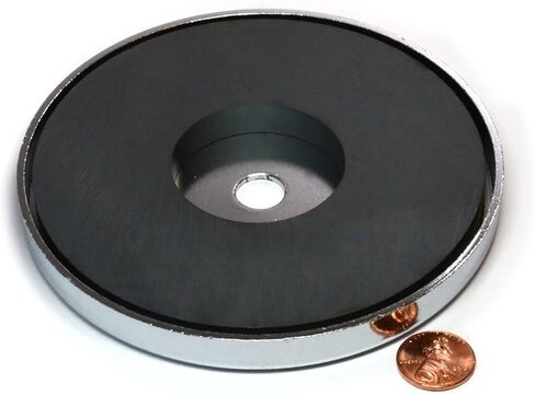 22.7 كجم قوة القابضة 2.4 سم مغناطيس كأس | مغناطيس قاعدة دائرية مغناطيسية للتركيب للعمل أو السيارة العلوية، مغناطيس وعاء RB60 5 قطع in Kuwait