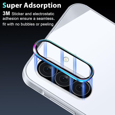 Zeking (2 Set) for Samsung Galaxy A36 5G Camera Lens Protector, Scratch-Resistant HD Clarity Ultra-Thin 9H Tempered Glass with Aluminum Edging, Individual Metal Lens Cover (Color) in Saudi Arabia