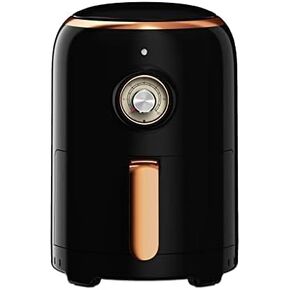 Aria Air Fryers 2Qt Retro Style Ceramic Build, Compact Size Airfryer, Easy Clean & Dishwasher Safe, Ceramic Nonstick Teflon Free Small Convection, White/Rose Gold Trim & Basket Handle in Saudi Arabia