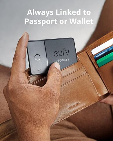 يعمل Eufy Security SmartTrack (Black ، 1Link +1Card) ، مع Apple Find My (iOS فقط) ، متعقب العناصر ، مكتشف الهاتف ، مقاوم للماء ، Android غير مدعوم in Saudi Arabia