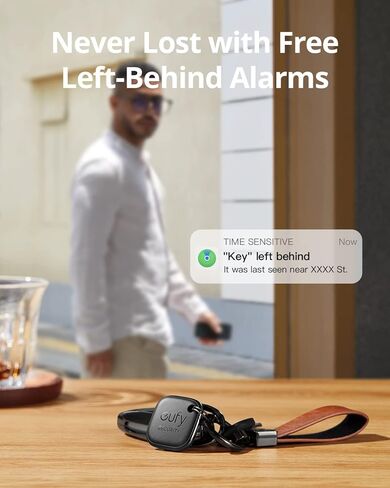 يعمل Eufy Security SmartTrack (Black ، 1Link +1Card) ، مع Apple Find My (iOS فقط) ، متعقب العناصر ، مكتشف الهاتف ، مقاوم للماء ، Android غير مدعوم in Saudi Arabia