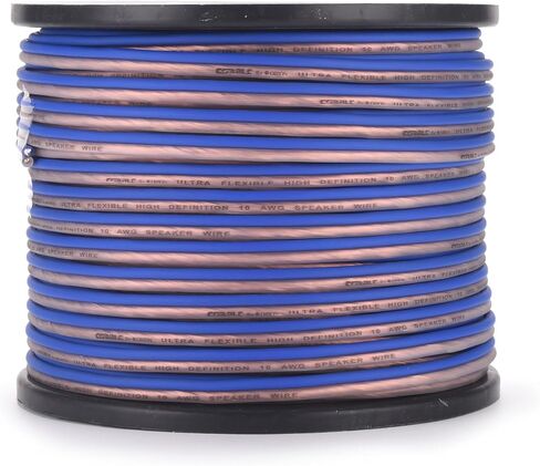 Orion Cobalt S161000PB 16 Gauge AWG (1000-Ft Blue/Clear) High Powered Car Speaker Wire Roll, Surround Sound, Home Theater Speakers, RV Audio | 2x16 Gauge Speaker Cable/Wire Roll in Saudi Arabia
