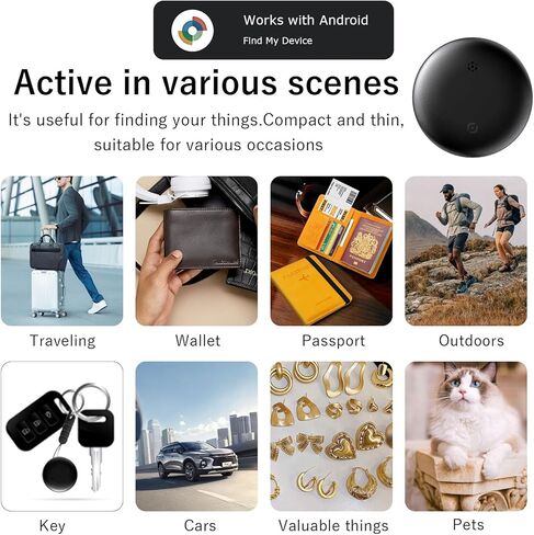 تعقب Bluetooth لنظام Android ، Google Certified Key Finder/Luggage Tracker/Item Locator متوافق مع Google Find My Device ، علامة التتبع الذكية للمفاتيح ، حقيبة الظهر ، محفظة (BK-1Pack) in Kuwait