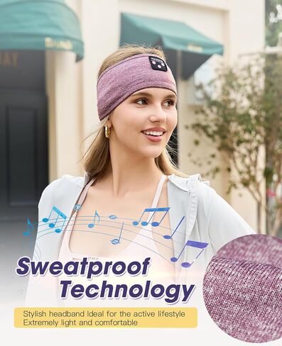سماعات النوم Bluetooth 5.4 عقال ، سماعات أذن لاسلكية رياضية مقاومة للعرق سماعات نوم نوم مع مكبر صوت استريو فائق الرقيق للتمرينات التي تعمل على تشغيل أدوات باردة فريدة من نوعها in Kuwait