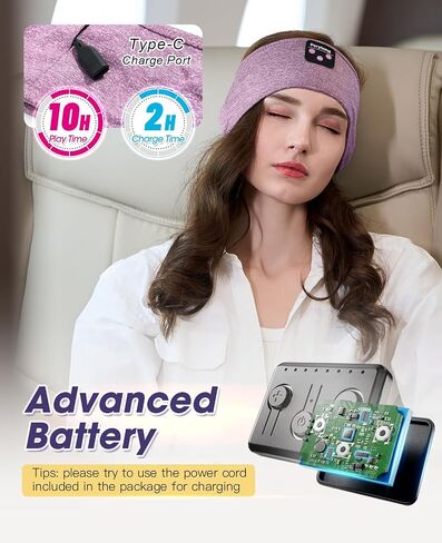 سماعات النوم Bluetooth 5.4 عقال ، سماعات أذن لاسلكية رياضية مقاومة للعرق سماعات نوم نوم مع مكبر صوت استريو فائق الرقيق للتمرينات التي تعمل على تشغيل أدوات باردة فريدة من نوعها in Kuwait
