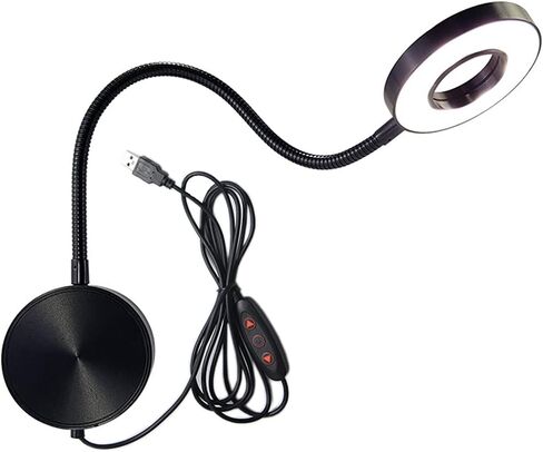 LED GOSONECK LAMP Dimmable ، 5W مثبتة على الجدار أضواء القراءة المصباح USB مصباح USB المصباح مع التبديل والكابل 1.9M ، لمس ضوء القراءة لغرف النوم وغرف الأطفال والأسود in Saudi Arabia