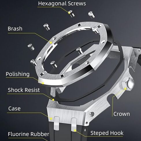 ezzon ga2100 mod kit for ga2110et-2a watch watch case silicone strap 316 in Kuwait