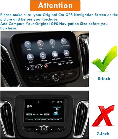 Moonlinks Malibu Screen Protector Compatible with Chevy Malibu Premier 2016-2024,Equinox Premier 2018-2024,Volt LT/Premier 2016-2019,High Definition Tempered Glass Screen Protector (8’’ Trapezoid) in Saudi Arabia
