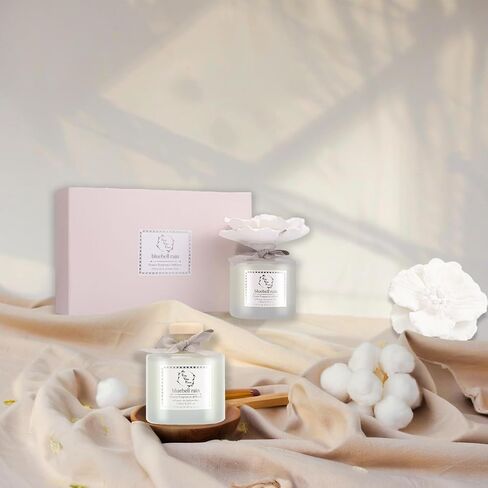 Pretty Valley Home Ceramic Diffuser Flower 120ml Gift Box - Marine Scent in Saudi Arabia