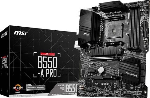 MSI B550-A PRO ProSeries Motherboard (AMD AM4, DDR4, PCIe 4.0, SATA 6Gb/s, M.2, USB 3.2 Gen 2, HDMI/DP, ATX) in Kuwait