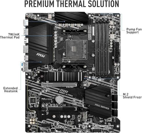 MSI B550-A PRO ProSeries Motherboard (AMD AM4, DDR4, PCIe 4.0, SATA 6Gb/s, M.2, USB 3.2 Gen 2, HDMI/DP, ATX) in Kuwait