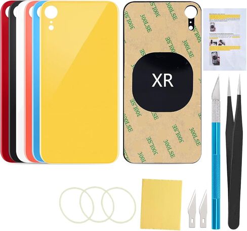 Replacement Rear Screen Glass Back Cover Compatible with iPhone XR 6.1-Inches All Carriers (Black) in Saudi Arabia