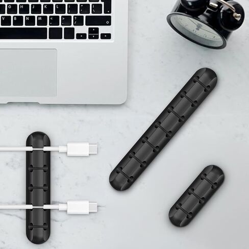 3-Packs Cable Holder Clips, Cable Management Cord Organizer Clips Self Adhesive for Desktop USB Charging Cable Nightstand Power Cord Mouse Cable Wire PC Home,Office,Car,Desk,Nightstand(7, 5, 3 Black) in Saudi Arabia