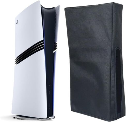 Cover Horizontal for PS5 Pro/PS5 Slim/PS5,PS5 Console Protective Cover Horizontal Dustproof,easy to remove Custom designed for PS5 Pro Console Disc Edition & Digital Edition (Black Vertical) in Saudi Arabia