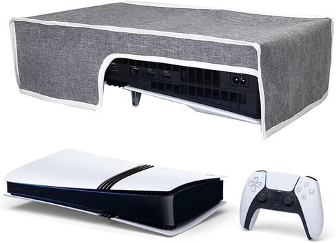 Cover Horizontal for PS5 Pro/PS5 Slim/PS5,PS5 Console Protective Cover Horizontal Dustproof,easy to remove Custom designed for PS5 Pro Console Disc Edition & Digital Edition (Gray Horizontal) in Saudi Arabia