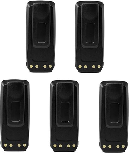 (5 عبوات) PMNN4077 PMNN4077C قابلة للشحن ليثيوم أيون 7.4V 2600MAH بطارية متوافقة مع XPR6550 XPR6100 XPR6300 XPR6350 PR6380 XPR6500 Radios المحمولة مع مقطع الحزام (KQS-5*M4077 (2600)-م) in Saudi Arabia