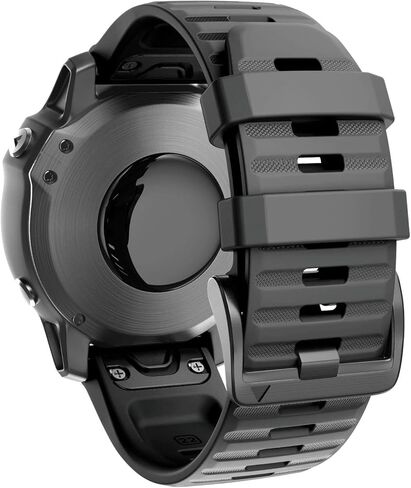ANCOOL Compatible with Fenix 6/Fenix 7 Bands 22MM Quickfit Silicone Watch Band Replacement for Fenix 8 47mm/7 Pro/6 Pro/5/5 Plus/Approach S60/S62/Quatix 6 (Black) in Saudi Arabia
