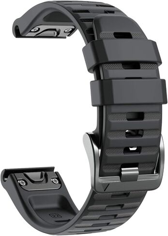 ANCOOL Compatible with Fenix 6/Fenix 7 Bands 22MM Quickfit Silicone Watch Band Replacement for Fenix 8 47mm/7 Pro/6 Pro/5/5 Plus/Approach S60/S62/Quatix 6 (Black) in Saudi Arabia