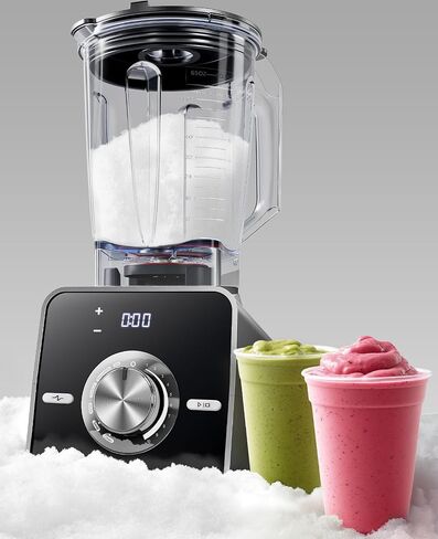 Home Blender ، 1400 واط خلاط عالي السرعة لقوة سحق الثلج ، شفرات الفولاذ المقاوم للصدأ ، مؤقت المطبخ ، 10 سرعات ، 6 برامج للعصائر ، المشروبات المجمدة ، التنظيف الذاتي ، الإنتاج 64 أوقية بالجملة in Saudi Arabia