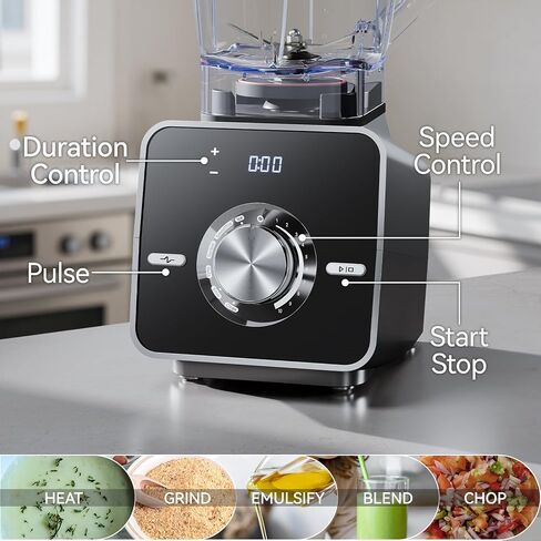 Home Blender ، 1400 واط خلاط عالي السرعة لقوة سحق الثلج ، شفرات الفولاذ المقاوم للصدأ ، مؤقت المطبخ ، 10 سرعات ، 6 برامج للعصائر ، المشروبات المجمدة ، التنظيف الذاتي ، الإنتاج 64 أوقية بالجملة in Saudi Arabia
