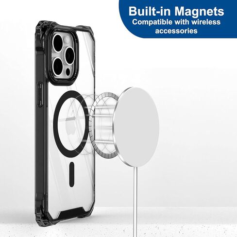 علبة Crossbody المقاومة للصدمات لـ iPhone 16 Pro Max - الحبل القابل للتعديل مع حزام الرقبة والكتف - غطاء واقعي كامل (أبيض ، iPhone 16 Pro Max) in Kuwait