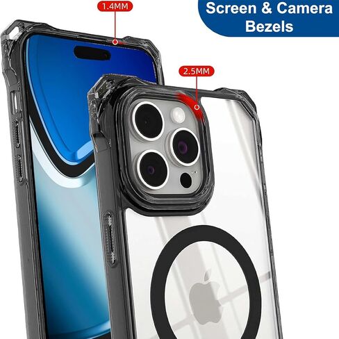 علبة Crossbody المقاومة للصدمات لـ iPhone 16 Pro Max - الحبل القابل للتعديل مع حزام الرقبة والكتف - غطاء واقعي كامل (أبيض ، iPhone 16 Pro Max) in Kuwait