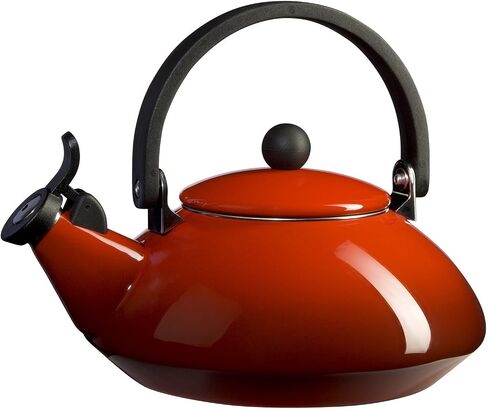 مينا Le Creuset on Steel Zen Tea Kettle ، 1.6 Qt. ، Cerise in Kuwait
